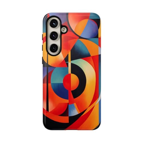 Coque Samsung S24 Plus rigide rouge art abstrait anti rayures