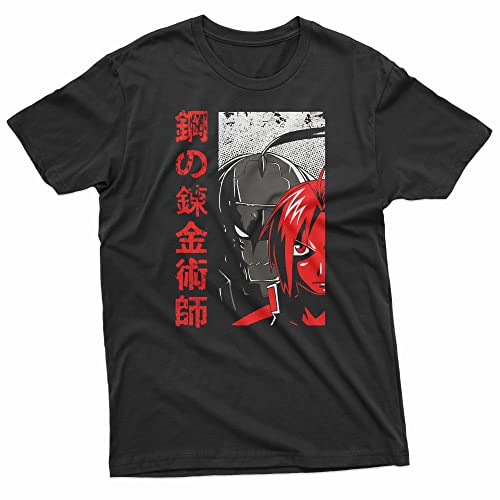 Camiseta Básica Unissex Algodão Fullmetal Alchemist Anime (Rosa Bebê, G)