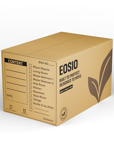 Image of EOSIO 5 Ply Pack 15 Large Size Corrugated Cardboard boxes for Packaging Cartons Cartoon Carton box for Small Business, Packing, Shipping, Moving & Storage,Courier,Transportation,Home Shifting,Parcel