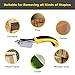Wozoohyi Staple Remover Tool, Yellow Carpet Staple Remover Tool,Ergonomic Handle Heavy Duty Staple Remover for Removing All Kinds of Nails in Floor Wooden Box Furniture Carpet Photo Frame (A-Yellow)