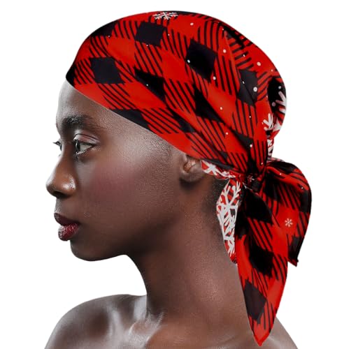 VIVIAN & VINCENT Gift Packed Silk Like Satin Fall Winter Holiday Christmas Square Scarf for Women Hair Scarves4