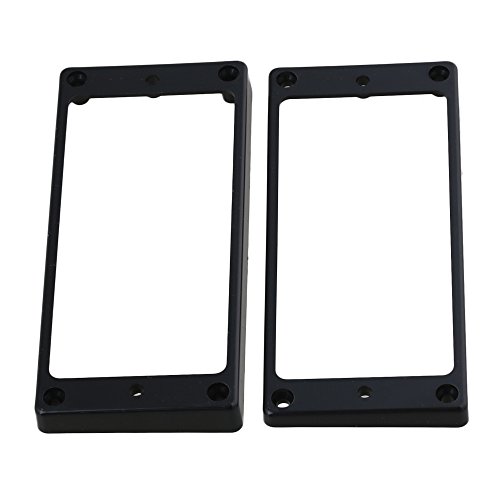 BQLZR Black 7x9mm 7x5mm Plastic Flat Neck and Bridge 7 Strings Guitar Pickup Frame Mounting Ring