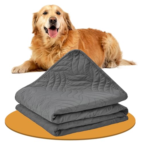 VICBINLY wasserdichte Hundedecke Sofaschutz, Autoschondecke für Haustiere Hundedecke Outdoor Robuste Hundematte als Schutz für Sofa & Bett rutschfeste Unterseite 80 x 60 cm - Grau CTH015G