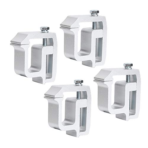 Qiilu Truck Cap,4Pcs Set Truck Retaining Clamps Alloy Steel Truck Cap Topper Campers Mounting Clips 2In Throat Depth Accessory #TOP7