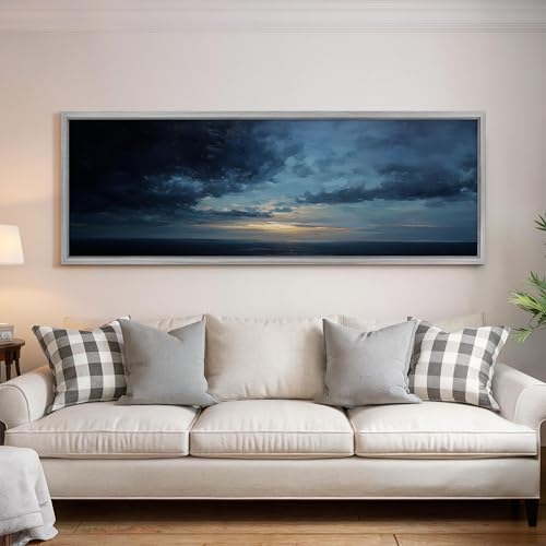 Tableau mural horizontal allongé style minimaliste sans cadre