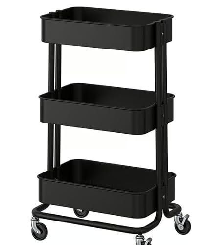 RASKOG Home Kitchen Storage Utility cart-Black