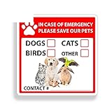 A/X 13cmx13cm Für Service Hund Notfall Rettungsschild Auto Aufkleber Autotür Aufkleber Fenster