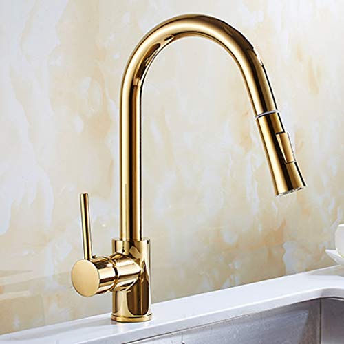 Grifo de cocina extraíble y giratorio con chorro mezclador para fregadero moderno 2