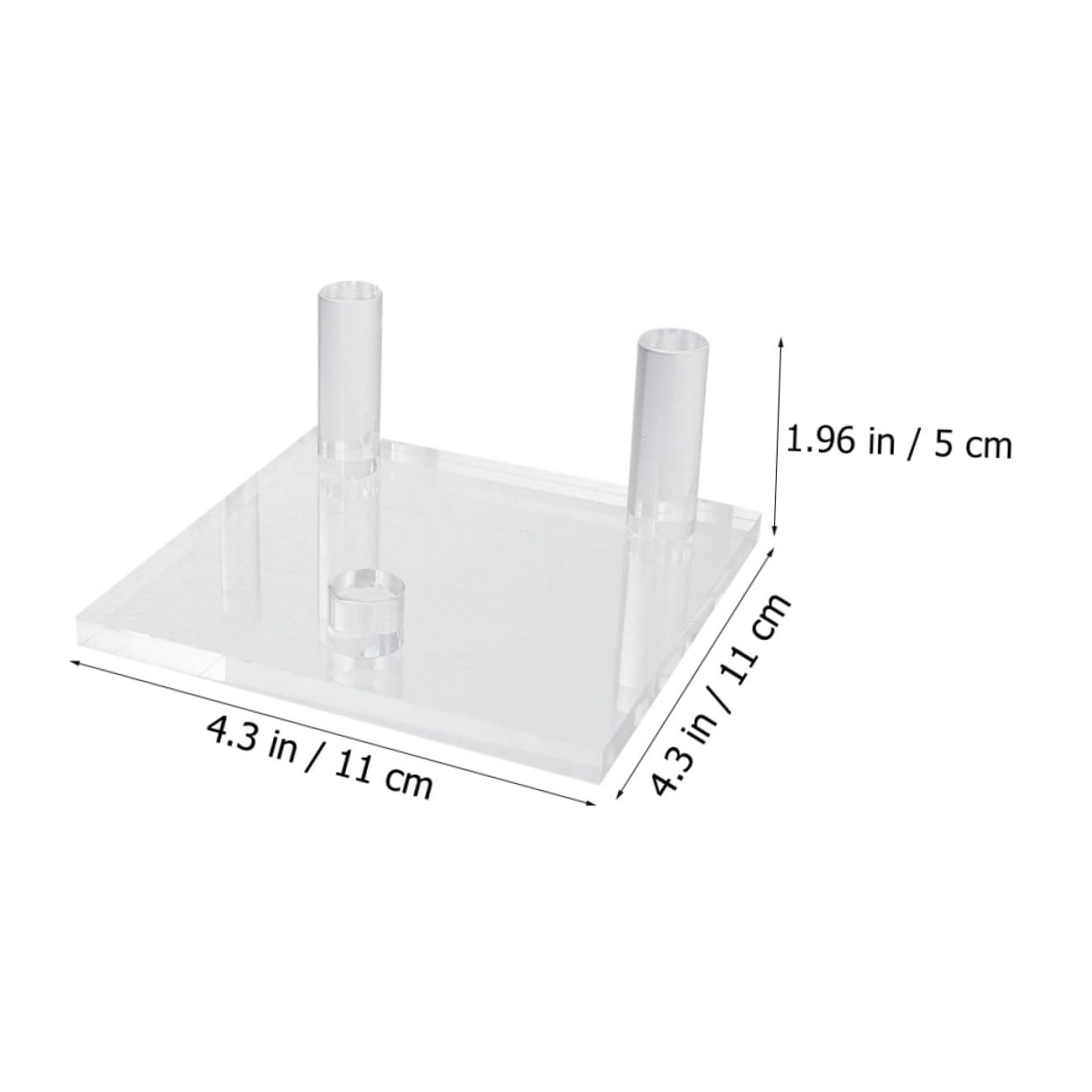 HOODANCOS 4Pcs Clear Acrylic Three Peg Display Stand for Minerals Geodes and Crystals Acrylic Display Racks for Organizing and Showcasing Collections