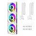 ICOLER PC Fan JM-V2 120 White Edition Infinity Mirror Module Daisy-Chain ARGB PWM Case Fans 120mm Reverse Fan Triple Pack Suitable for Computer Case & CPU Cooling