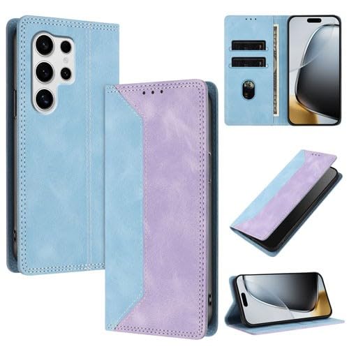 Étui portefeuille en cuir pour Samsung Galaxy S25 au fini soigné