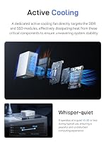 MINIS FORUM Mini PC M1 Plus-128H with Intel Core i7-12800H(14C/20T,up to 4.8Ghz),Mini Computer 32GB DDR5 RAM 1TB M.2 SSD,Triple Display with HDMI2.1/DP1.4/USB4,5 x USB,Wifi6e & Bt5.2,Dual 2.5G LAN – Ansicht 7