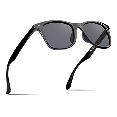 Lunettes de soleil polarisées à monture carrée pour homme et femme - Noir - 52 Cover