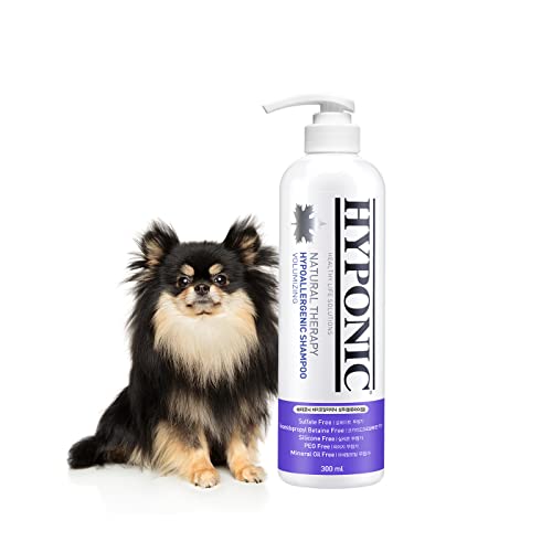 HYPONIC Champú para Perros de Terapia Natural hipoalergénico (Voluminizante, 10.1 oz) - Caniches, bichones y/Perros Que requieren Volumen Cotton-Blossom Violeta