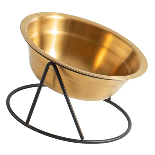 GALPADA Pet Supplies Cat Food and Water Bowl Set Elevated Dog Bowl Stainless Steel Non-Slip Easy to
