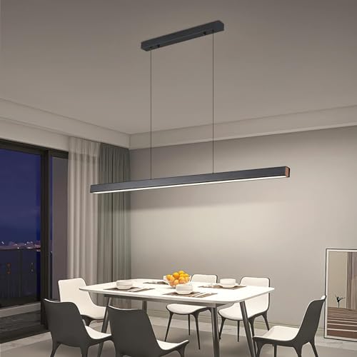 Pendentif linéaire LED moderne et réglable pour éclairage de table - 3