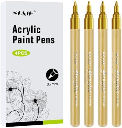 Green Paint Markers, 1 Pack Oil-Based Waterproof Quick Dry Permanent Paint Pen Set For Rocks
