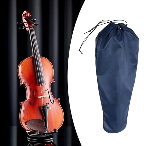 Violin Cover Silk Fabric Violin Bag, String Instrument Dust Cover Protector Violin Accessory Violin Case Violin Carrying Bag, Blue