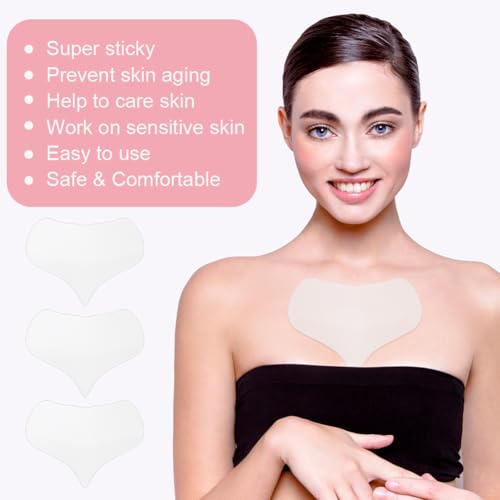 LOPHE 3 Pack Chest Wrinkle Pads Patches, Silicone Anti Wrinkle Pads Patches, Reusable Overnight Chest Anti Wrinkle Patches - Image 4
