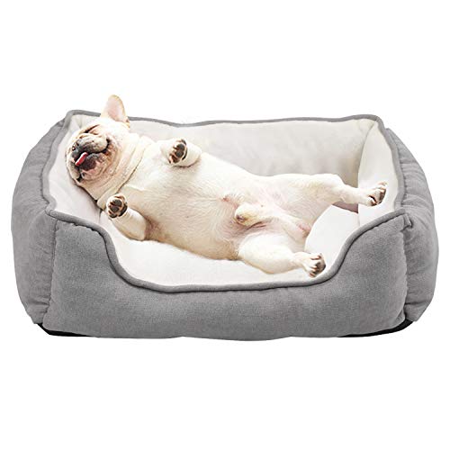 Long Rich Rectangle Bolster Pet Bed, Dog Bed Medium Size, Gray With, 25X21X8 Inch (Pack Of 1) (Hct-Rec-005) #TOP4
