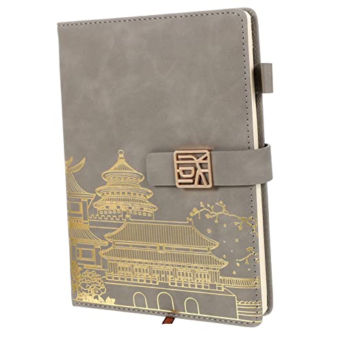 Tofficu Cuaderno de viento chino cuaderno de viajeros lista agenda junta forrado tableta escritura...