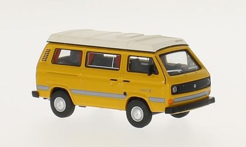 Preisvergleich Produktbild VW T3 Camper, dunkelgelb / weiss, 0, Modellauto, Fertigmodell, Schuco 1:64