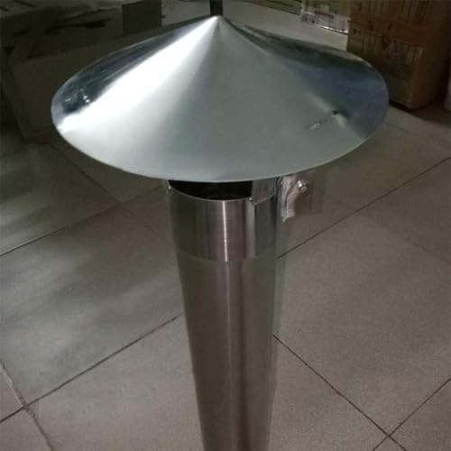 Protector de lluvia para tuberías de fontanería y cubierta de tubo de chimenea en acero inoxidable 6