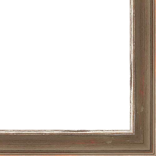 Picture Frame Moulding (Wood) 100ft Bundle - Contemporary Contrast Grey Finish - 1.75
