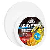 PHOENIX Paquete de 4 lienzos redondos estirados – 12,