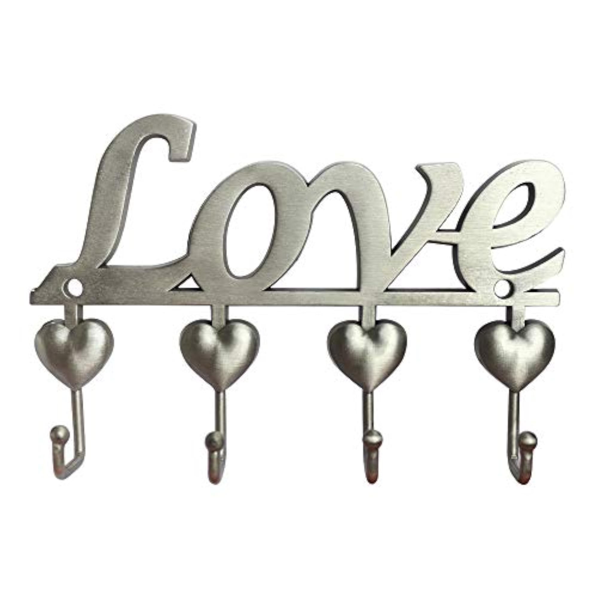 Decorative Key Holder with 4 Hooks
