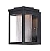 Maxim 55902CRBK Salon Dark Sky Aluminum Open Frame with Clear Ribbed Square Outdoor LED Wall Sconce, 1-Light 8 Watt, 10"H x 6"W, Black