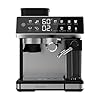 Cecotec Macchina da Caffè Espresso Barista Power Espresso 20 Barista Grind & Latte. 1350W, 20 Bar, Macinino Conico, Serbatoio Acqua 2.6L, 100g Caffè e 500ml Latte, Schermo Tattile, Autopulizia