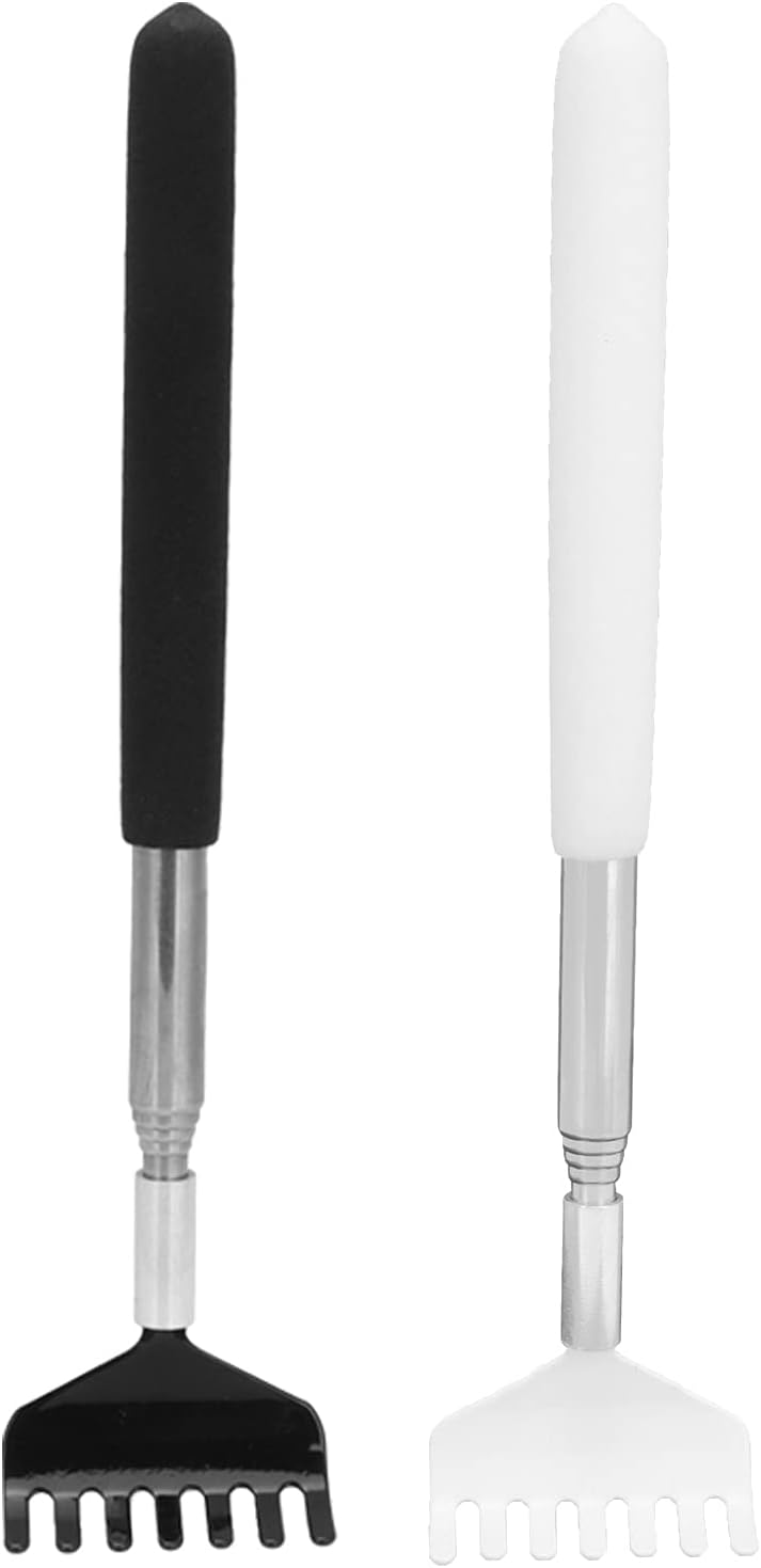 Horoper Portable Extendable Back Scratcher, 2Pcs Back Scratcher Massager Portable Telescopic Stainless Steel Scratching Tool