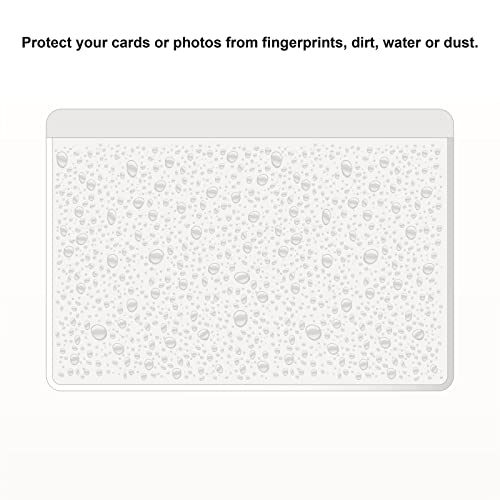 Clear Adhesive 3" X 5" Index Card Pockets With Top Open For Loading, 50 Pack, Plastic Labels Holders For Storage Bins And Library Card, Ideal Card Holder For Organizing And Protecting Your Index Cards #TOP5