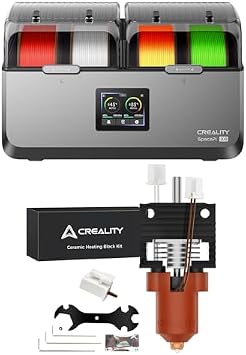 Official Creality Filament Dryer 4 Spools, Creality 2025 K1 SE/K1C/K1/K1 Max Hotend Upgrade Ceramic Heating Block Kit