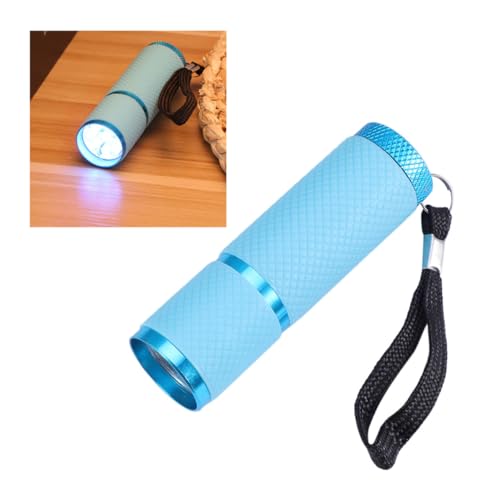 KHBUAB Linterna para 9 LED Ultravioleta Portátil Aleación de Aluminio, Fácil de Transportar y Detectora de Dinero Actividades al Aire Libre y Ciclismo