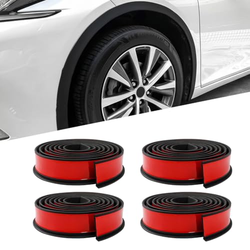 STHIRA 4 Pcs Self-Adhesive Car Wheel Arch Protector 4.5cm Rubber Trim - Image 2