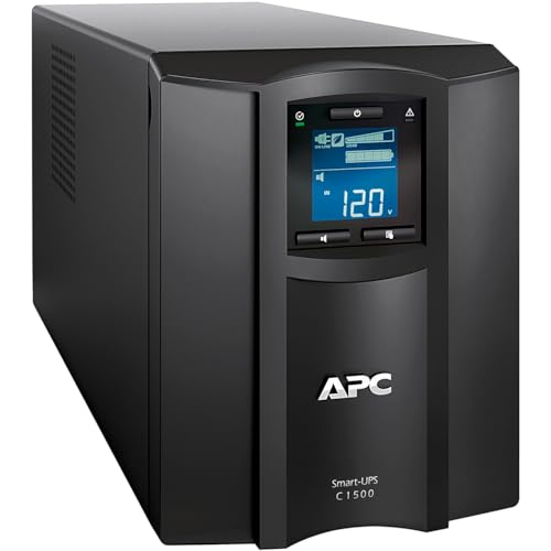APC Smart-UPS SMT1500C Tower UPS, 1440VA, LCD, USB Storage