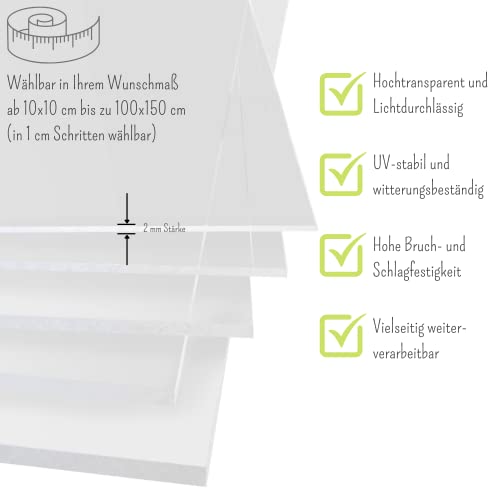 FRAMO Pannello in vetro acrilico, 12 x 80 cm