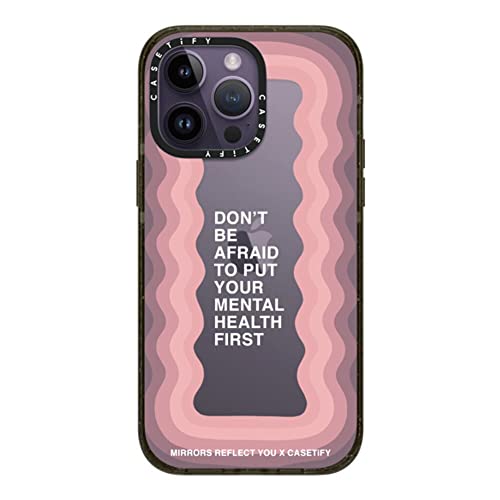 CASETiFY �C���p�N�g iPhone 14 Pro Max �P�[�X [MIL�K�i���� (4x MIL-STD-810G)/2.5m����̗����������N���A] - Don't Be Afraid By Mirrors Reflect You - �O���b�V