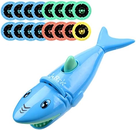 Shark Torch Projector, Flashlight Projector for Kids Children Projector Toys Sleep Story Projector for Slide Projector Toddler Fun Cognition Bedtime Education (Blue 1 x Flashlights)