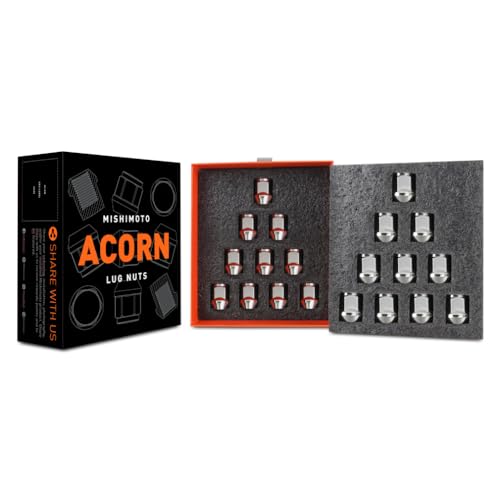 Image of Mishimoto Steel Lug Nuts, M12x1.5, Acorn Seat, 20pc Set, Chrome