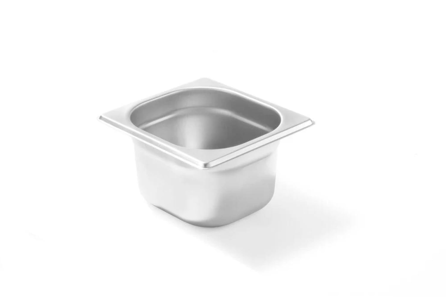 HENDI Contenitore Gastronorm GN 1/6, Budget Line, resistenza termica -40 °C a 250 °C, per forno e bagnomaria, 3,4L, 176x162x(H) 200mm, acciaio inox