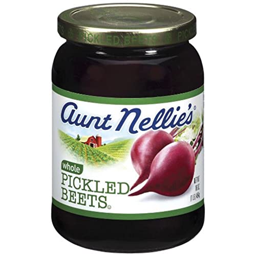 Aunt Nellie’s Whole Pickled Beets | Tangy, Earthy, Sweet and Delicious | Deep Vibrant Ruby Red-Purple | Grown &amp; Made in USA | Smoothies, Salads, Side Dishes (16oz, 12-Pack)
