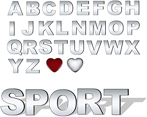 Personalized Metal Car Emblem Stickers, Custom Self-Adhesive Letter/Logo Badge Decals,
