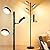 Benaep Tree Floor Lamp for Living Room - Modern Black Standing Lamp, LED Floor Light with Remote & Touch, 3000K-6000K Dimmable for Bedroom Office Reading (3 Head)