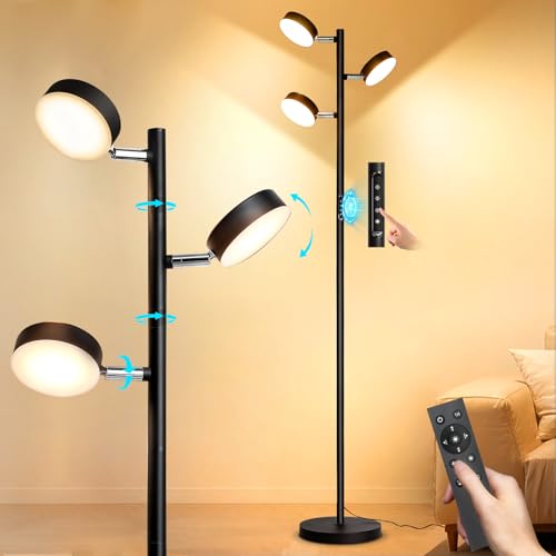 Benaep Tree Floor Lamp for Living Room - Modern Black Standing Lamp