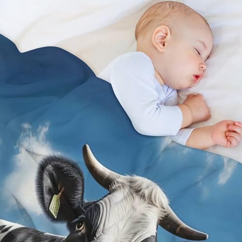 Couverture polaire vache lit lavable machine tissu peluche flannel
