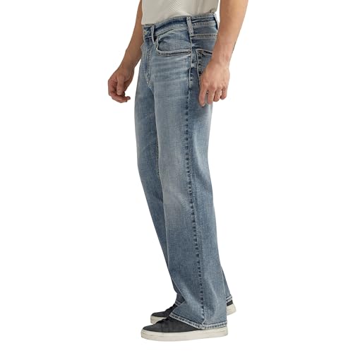 Image of Silver Jeans Co. Men's Zac Relaxed Fit Straight Leg Jean - Legacy