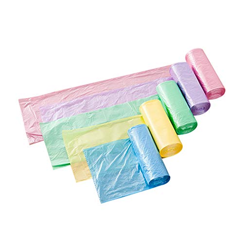 Colour Bin Liners, Strong Trash Bin Bag, Small Waste Basket Bags, Unscented Plastic Garbage Bags Suitabl For Bathroom Kitchen Living Room Office 5 Rolls 150 Counts
